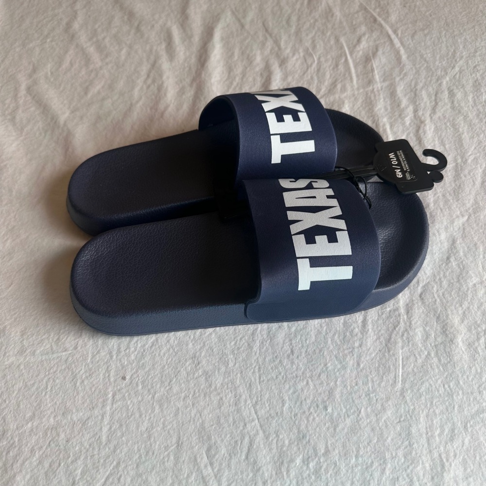 NWT Texas Slip On Slider Sandals Navy Unisex W10/M9 Everyday Beachwear Pool